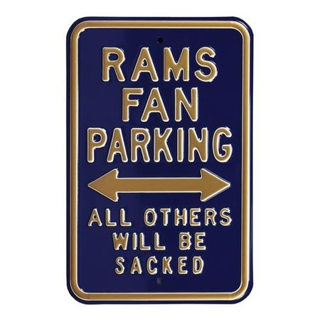 AUTHENTIC STREET SIGNS Authentic Street Signs 35105 Rams & Sacked Parking Sign 35105